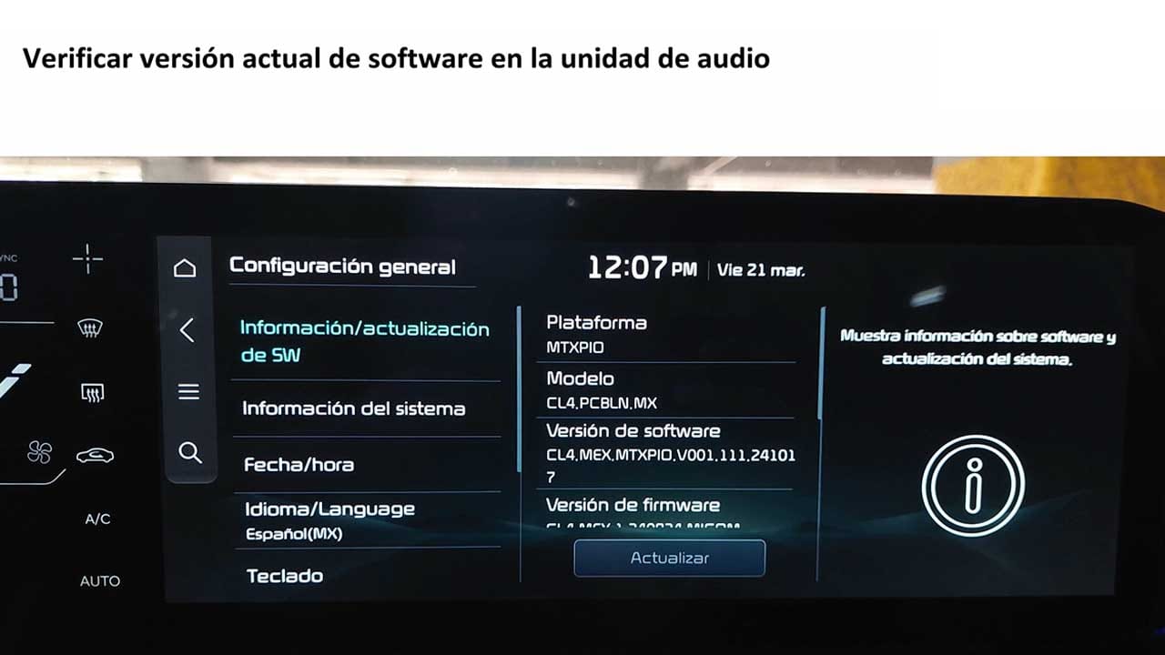 Actualización de Software Audio