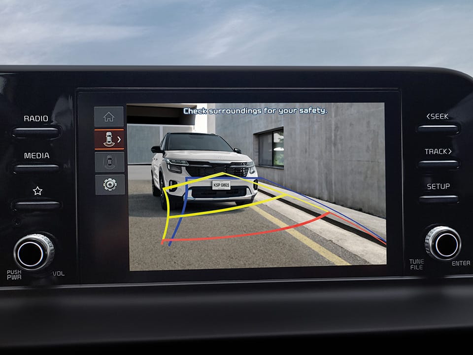 Cámara de visión trasera con guías dinámicas (RVM)